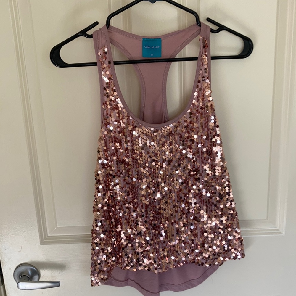 Sequin tank top size medium